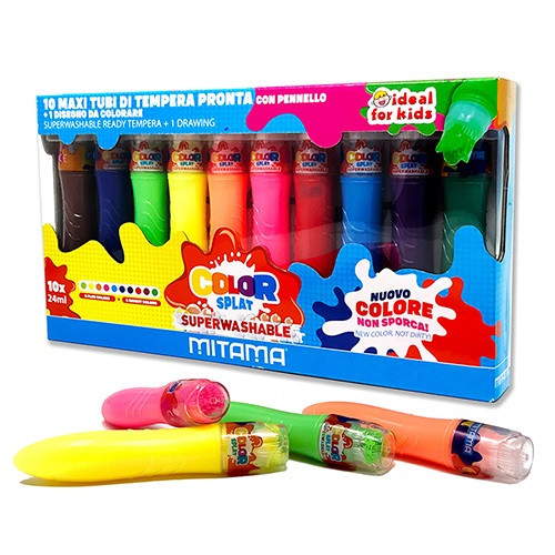 Tempera Mitama ecsetvégű színes 24 ml 10 db-os klt.