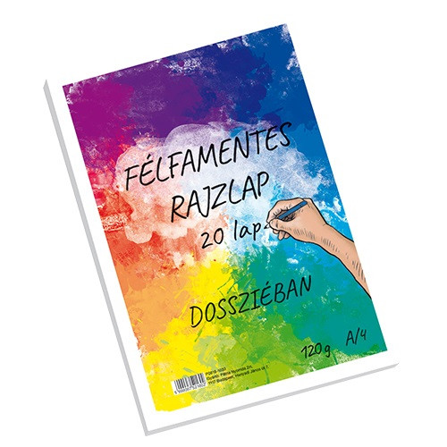 Rajzlap félfamentes pd A/4 120 g 20 lap 20 lap/dosszié