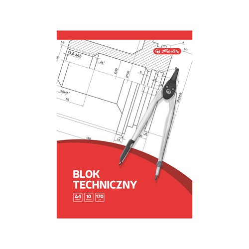 Műszaki rajzblokk Herlitz A4 10 ív 170g