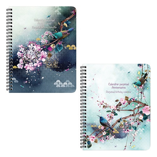 Öröknaptár Clairefontaine Sakura dream A/5, 39 lapos, születésnapi