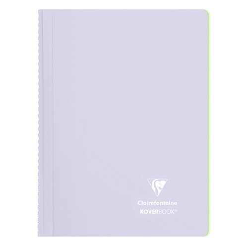 Spirálfüzet Clairefontaine Koverbook Blush A/4 80 lapos PP borítású vonalas lila