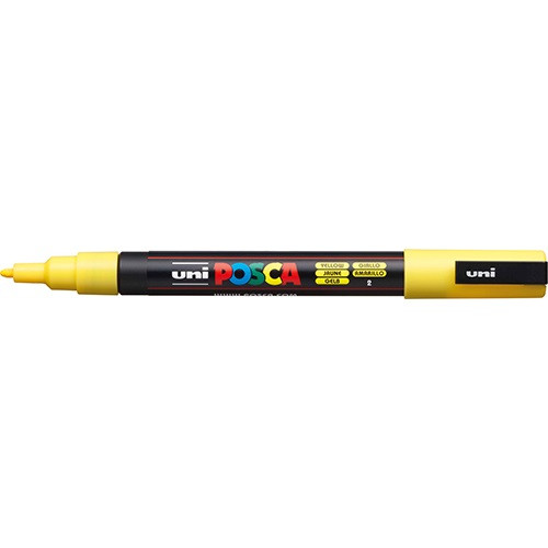 Marker Uni dekor Posca PC-3M Sárga 0,9-1,3 mm