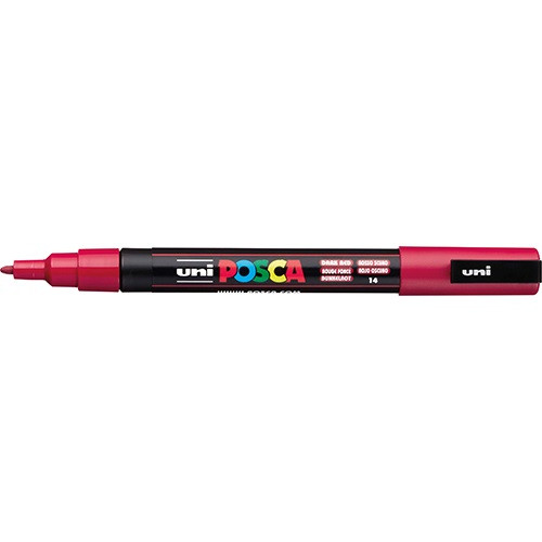 Marker Uni dekor Posca PC-3M Sötét piros 0,9-1,3 mm