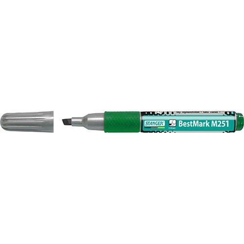 Marker Stanger M251 Soft Grip permanent vágott 1-4 mm zöld