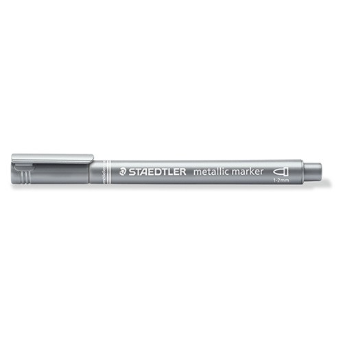 Marker Staedtler dekor 1-2 mm kerek hegyű ezüst