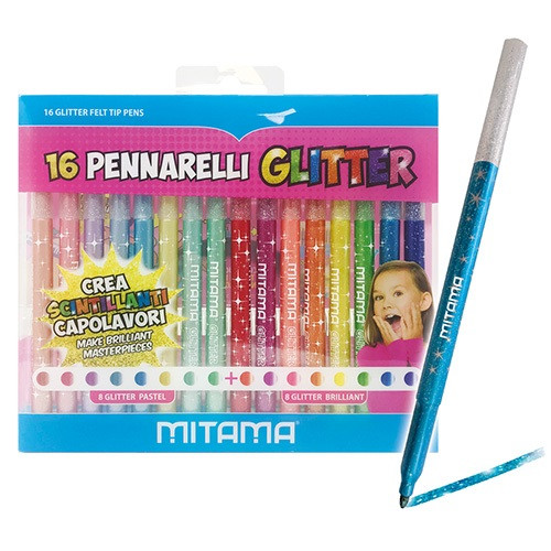 Marker Mitama Glitter csillámos 16 db-os klt.