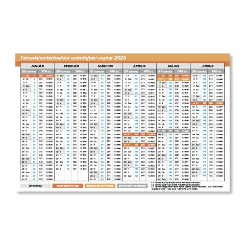 TB számfejtési naptár asztali fekvő 295x190 mm 2025