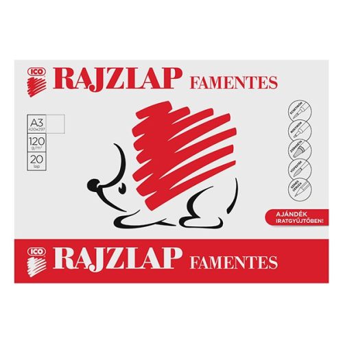 Rajzlap ICO Süni A/3 120 gr famentes 20 ív/csomag