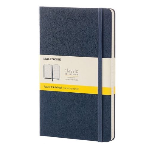 Notesz MOLESKINE QP061B20 "L" kockás kemény fedeles zafírkék