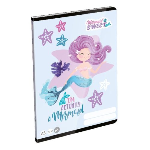 Füzet LIZZY CARD A/5 32 lapos sima 20-32 Mermaid Sweet