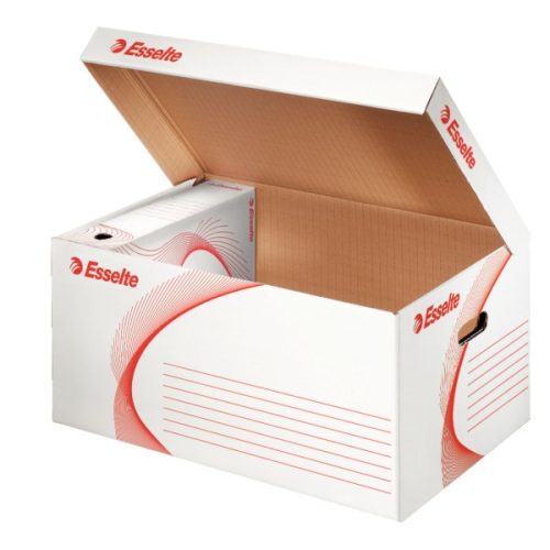Archiváló konténer dobozoknak ESSELTE 365x255x550 mm felfelé nyíló tetővel fehér