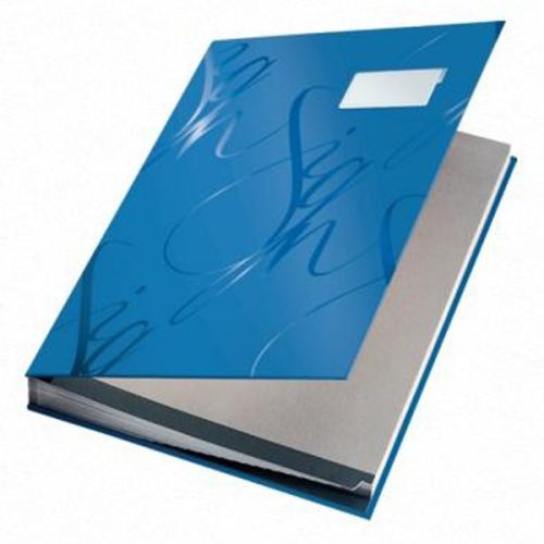 Aláírandókönyv LEITZ A/4 karton 18 részes kék