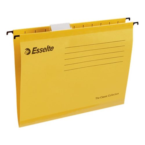 Függőmappa ESSELTE Classic A/4 karton újrahasznosított sárga 25 db/doboz