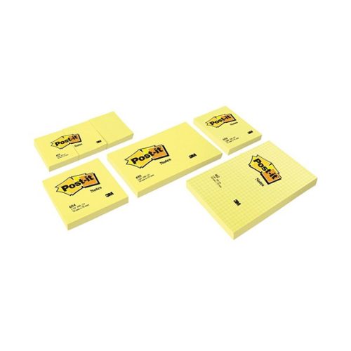 Öntapadós jegyzet 3M Post-it LP6533S 38x50mm sárga 3x100 tömb/csomag