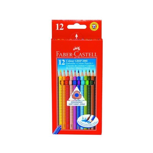 Színes ceruza FABER-CASTELL Grip háromszögletű 12 darabos