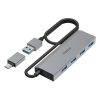 Elosztó HUB HAMA USB 3.2 + 4xUSB/USB Type-C