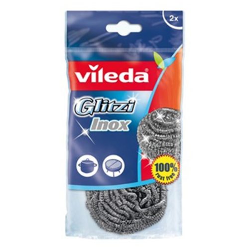 Edénysúroló VILEDA Glitzi inox fém párna  2 db/csomag