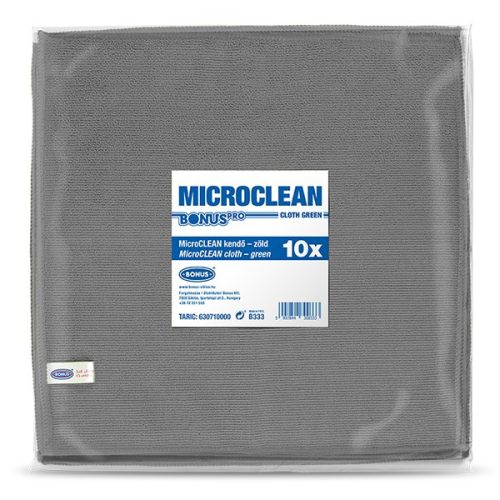 Törlőkendő mikroszálas BONUS microCLEAN HoReCa HACCP 40x40 cm szürke 10 db/csomag