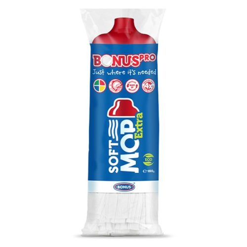 Felmosó pótfej BONUS SoftMop extra HoReCa HACCP 160g piros