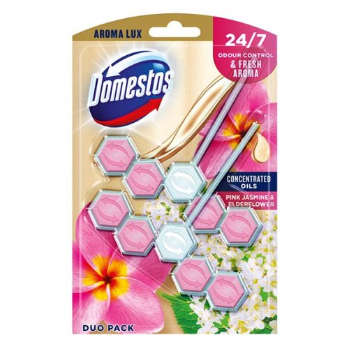 Toalett öblítő DOMESTOS Aroma Lux Pink Jasmine & Elderflower 2x50g