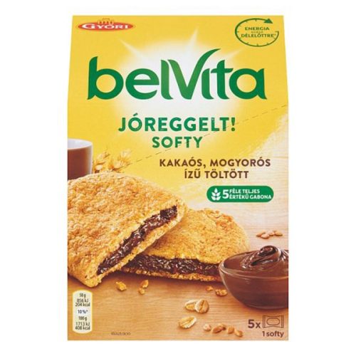 Keksz BELVITA Jó Reggelt! Softy csokoládés és mogyorós töltelékkel multipack 250g