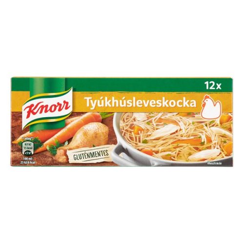 Ételízesítő KNORR Tyúkhúsleveskocka 120g