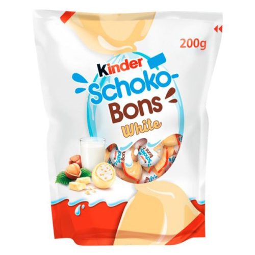 Csokoládé KINDER Schokobons White fehércsokoládés 18 darabos 200g