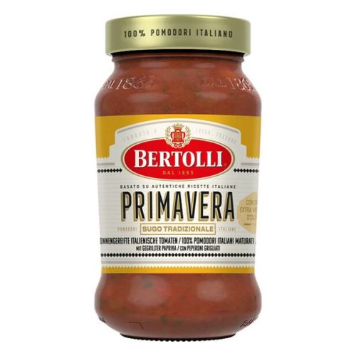 Üveges szósz BERTOLLI Primavera 400g