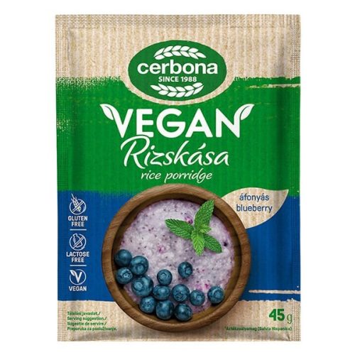 Rizskása CERBONA Vegán gluténmentes áfonyás 45g