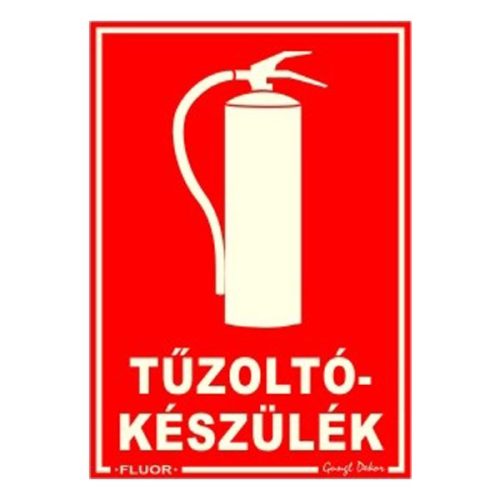 Piktogram Tűzoltókészülék piros (FLUOR.)