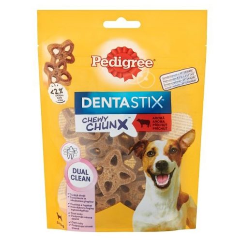 Állateledel jutalomfalat PEDIGREE Denta Stix Chewy Chunx Mini kutyáknak marha 68g