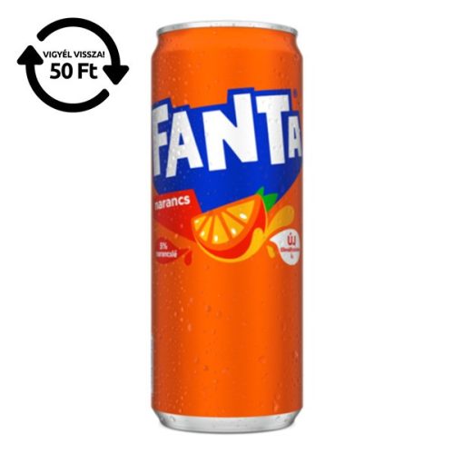 Üdítőital szénsavas FANTA Narancs dobozos 0,33L DRS