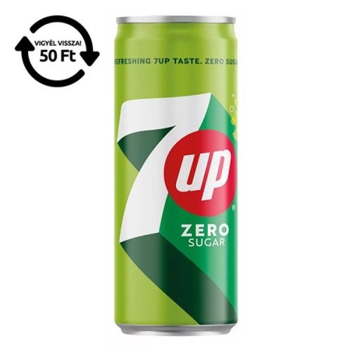 Üdítőital szénsavas 7UP Free 0,33L DRS