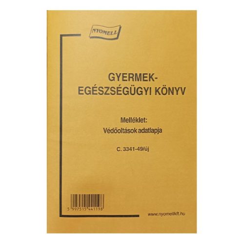 Nyomtatvány gyermekegészségügyi kiskönyv