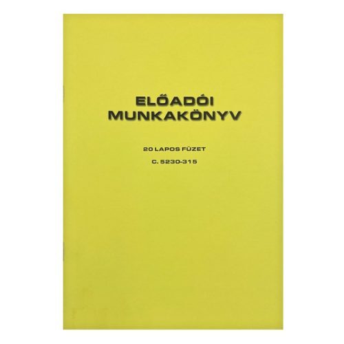 Nyomtatvány előadói munkanapló A/4 20 lapos álló